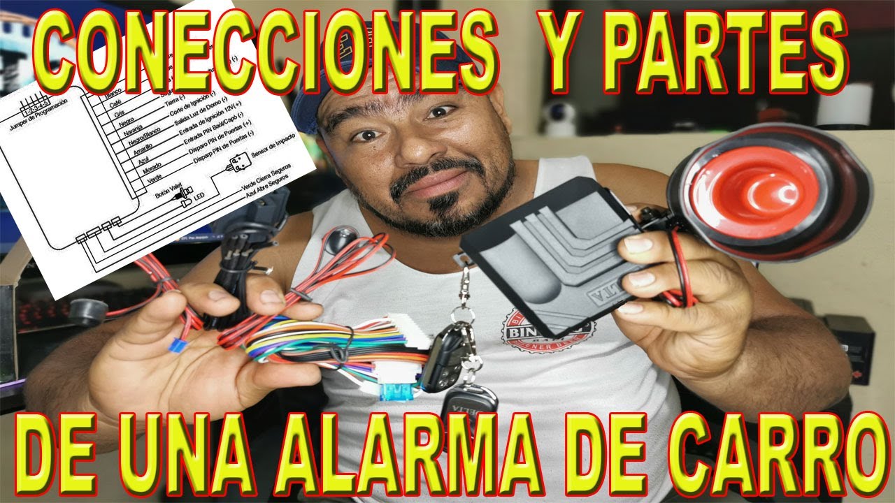 explicación de conecciones de una alarma de carro - YouTube