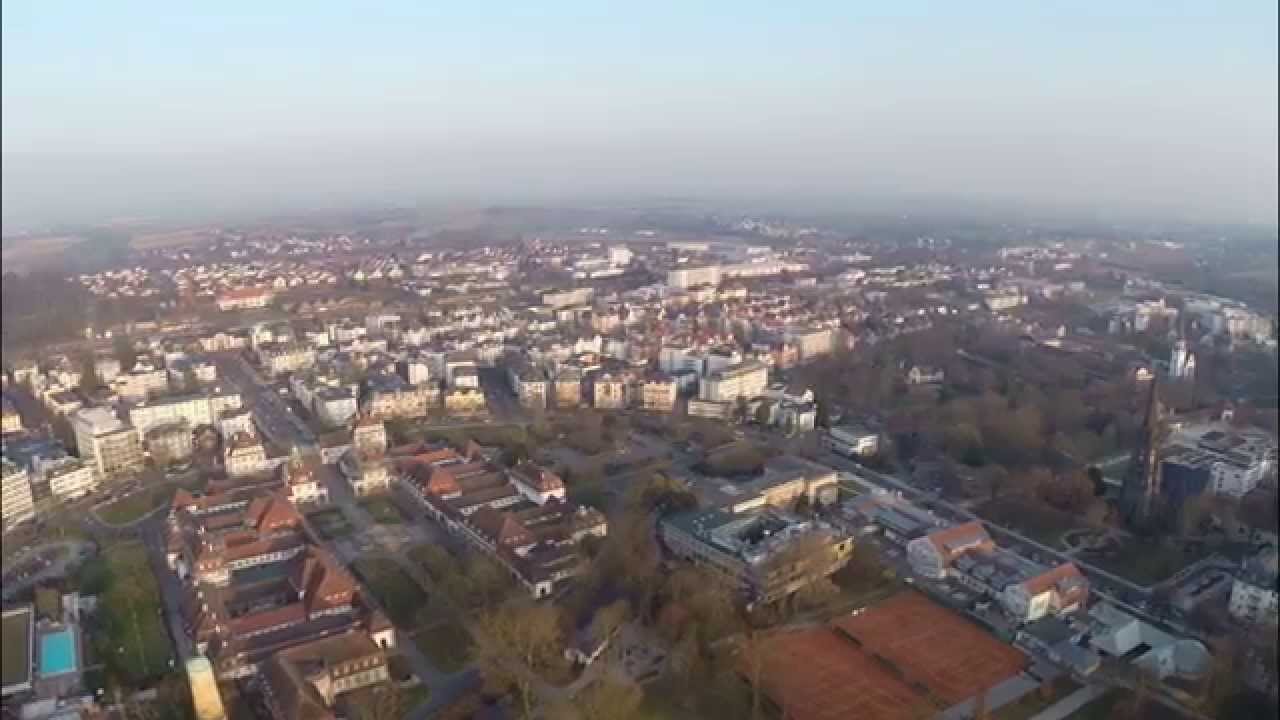 Bad Nauheim Kurpark aus der Luft 4K DJI Phantom FPV Flug