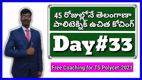 45 days Free Telangana Polycet Coaching||Day#33||Chemistry-Classification of elements