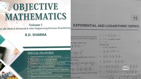 L1 | Ch15 | Exponential and logarithmic series Q1-Q5 exercise solution | R.D. SHARMA Ark Mathematics