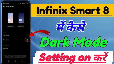 Infinix Smart 8 me dark mode setting kaise kare | how to enable dark mode setting in infinix smart 8