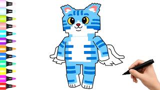 Como Dibujar a Cloudini Gattini -  Steal a Brainrot ROBLOX