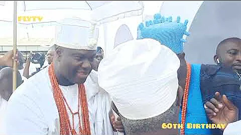 MOMENT OONI OF IFE ARRIVED BILLIONAIRE 60TH BIRTHDAY,IN IJEBU ODE.