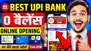 Best upi bank 🔥 without video kyc account opening 2026 || zero balance account online opening