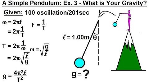 Physics 16  Simple Harmonic Motion (15 of 19) A Simple Pendulum, Your Gravity=? Ex. 3