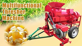 Large Multifunctional Grain Thresher Machine for Corn/Maize, Sorghum, Soybeans, Millet, Rice, Wheat