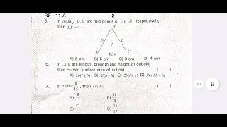 10th Class Pre-Final Maths Question paper and Part-B || TELANGANA 10TH CLASS MATHS PRE-FINAL