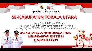 Lomba Drumband Se-kabupaten Toraja Utara , dalam rangka memperingati dan memeriahkan HUT ke-81