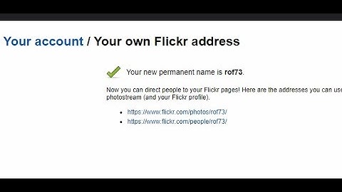 Create your own personalized Flickr URL