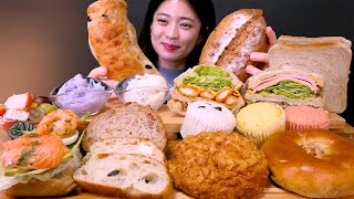 🍞Organic Sweet Bread😍건강한 무설탕 빵✨우유식빵, 치아바타 이빵 저빵 건강빵 먹방❤[Milk,Soboro,Ciabatta]Mukbang