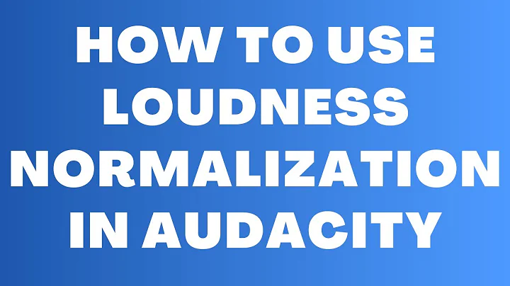 How to Use Loudness Normalization in Audacity – Match Volume Levels Easily