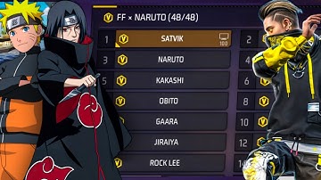 ALL Anime characters in 1 GAME (Free Fire)