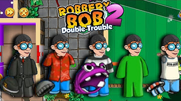 Robbery Bob 2 - All Costumes Funny Gameplay Part 3