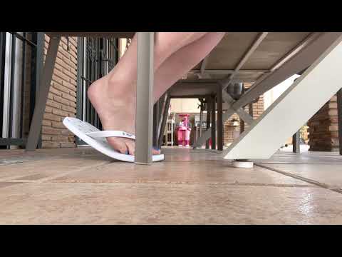 POV Flip flops under table