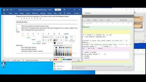 Java Programming: Fibonacci Series 1  1  2  3  5  8  13  21 ..