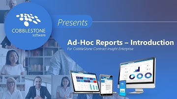 Ad-Hoc Reports - Introduction