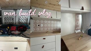 van build 🚐 backsplash fail and a bit of organizing
