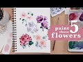 Paint these 5 flowers to master watercolor in 2023