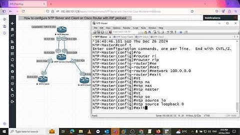 How to configure NTP Server Client on Cisco Router with RIP protocol