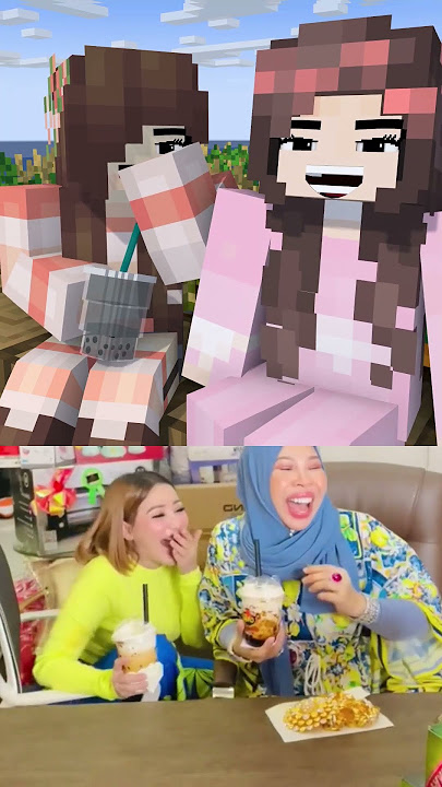 Original vs Animasi ketika Istrinya Bang Teguh Sugianto dan Kak Fina ketawa - Animasi Minecraft
