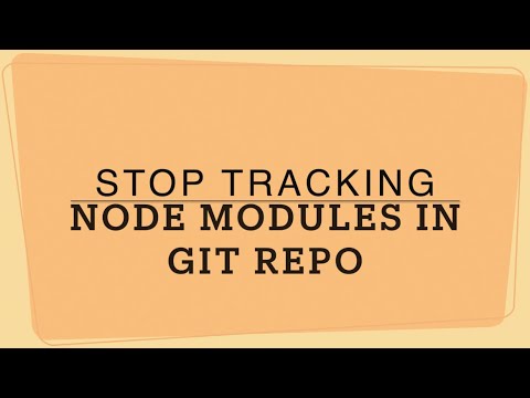 Stop Tracking node modules in git repo-TipsAndTricks