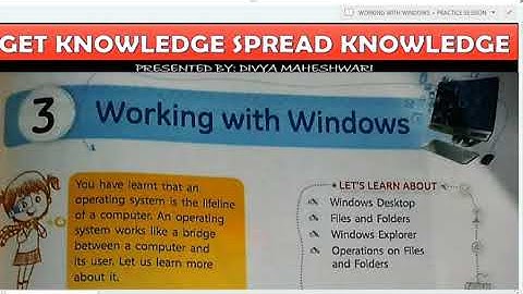 COMPUTER IT MATRIX PART-4 CLASS-4 CH-3 WORKING WITH WINDOWS