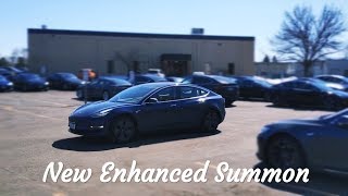 Demonstration of Tesla's New Enhanced Summon Feature