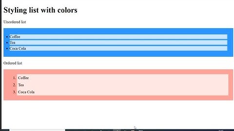 how to Styling list items with color lesson:16(part-7)