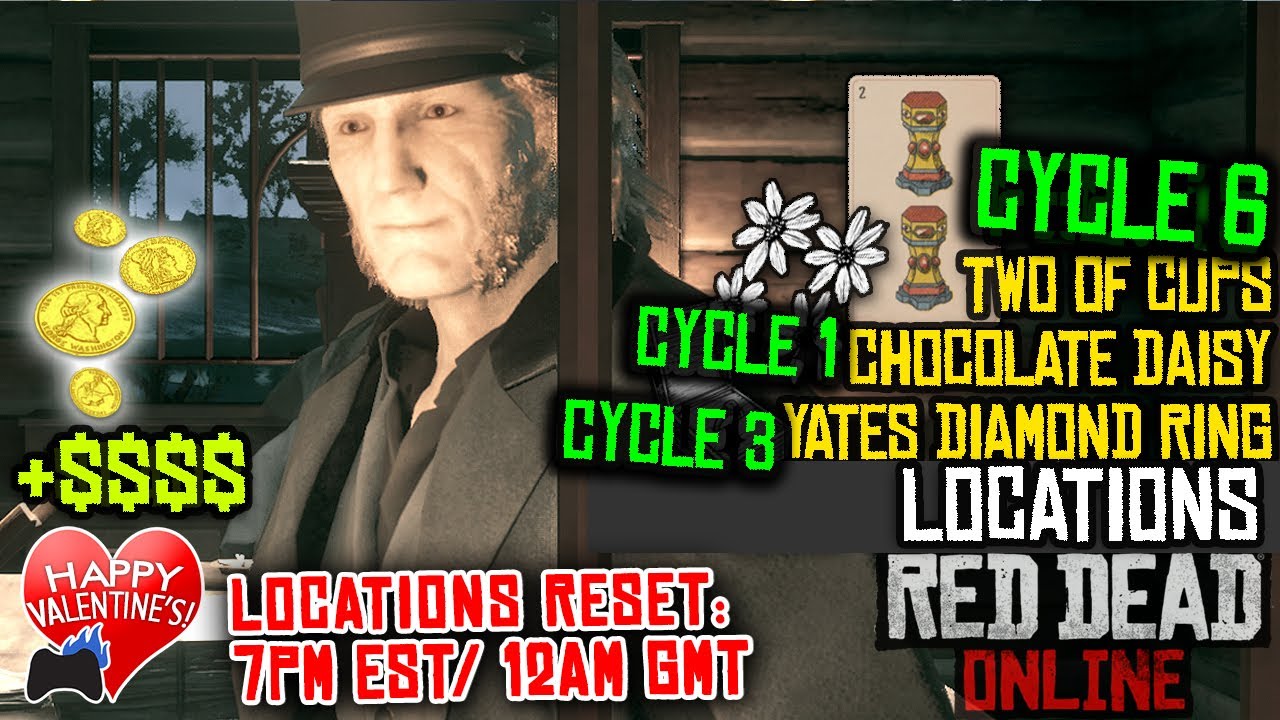 RED DEAD ONLINE Locations Two of Cups CYCLE 6 Chocolate Daisy CYCLE 1