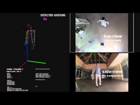 Human gesture recognition using top view depth data