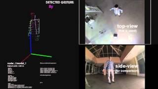 Human gesture recognition using top view depth data