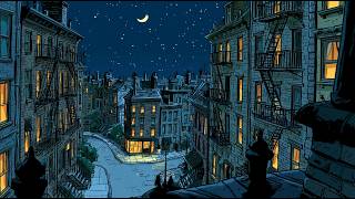 1950s summer night in the city | soft vintage oldies playing in another room | relax, sleep screenshot 3