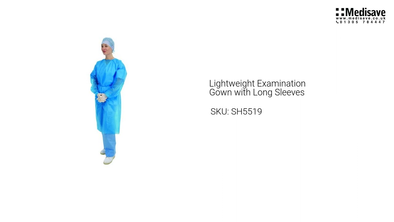 Lightweight Examination Gown with Long Sleeves SH5519