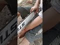 Changing a new chain for my chainsaw"................