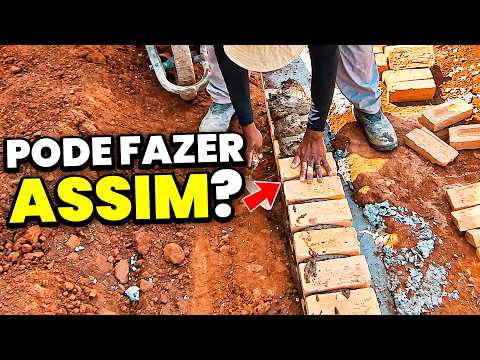 First Course of the Foundation with Laid-Flat Bricks: How We Did It