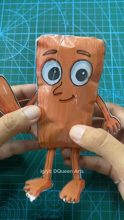 How to make paper squishy Tung Tung Tung Sahur 🪵 #art #artandcraft #diycrafts #papersquishy