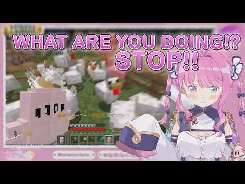 Luna is shocked when Luknight goes berserk and starts killing livestock (in Minecraft)!!