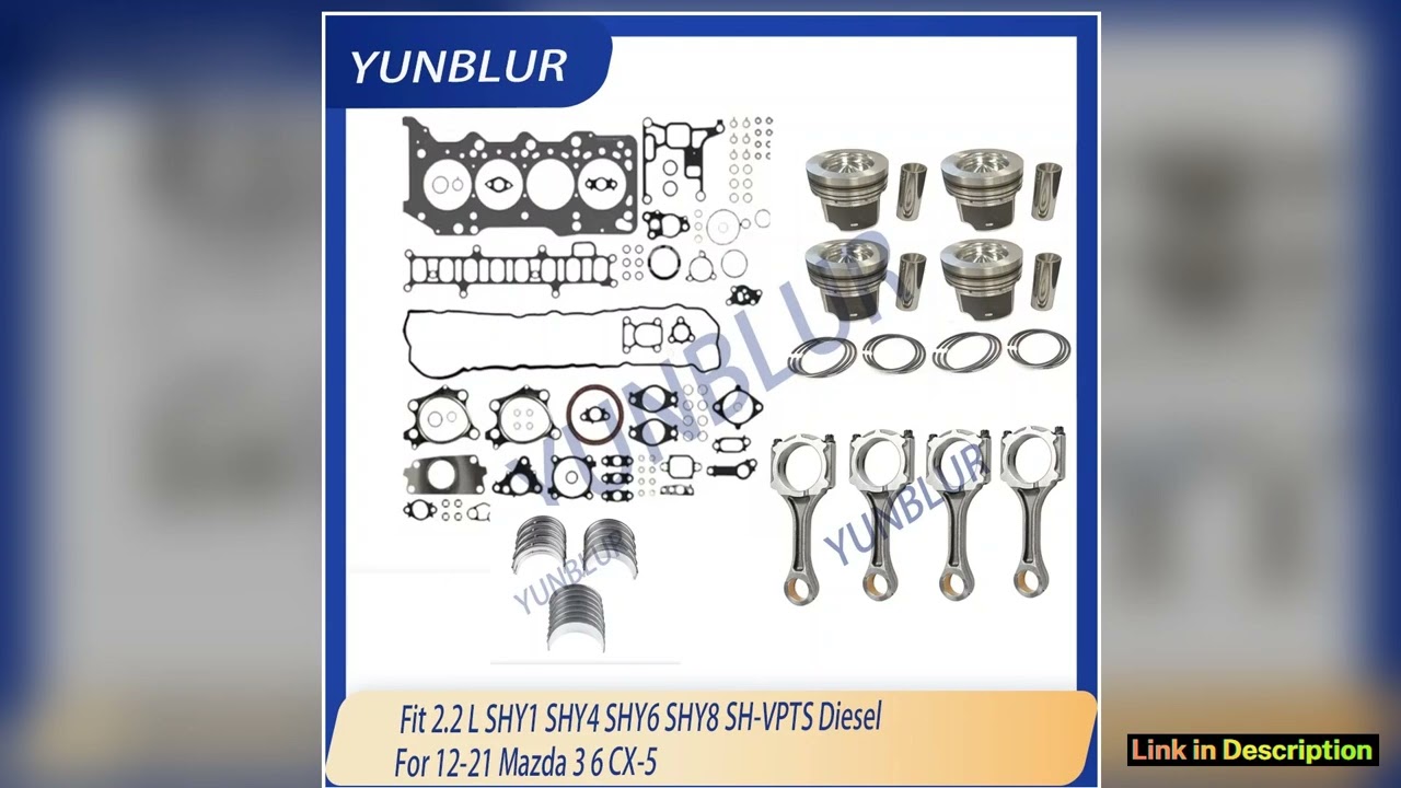 STD Full Gasket Piston Ring Bearing Connecting Rod Kit Fit 22 L SHY1 SHY4 SHY6 SHY8 SHVPTS Diesel F
