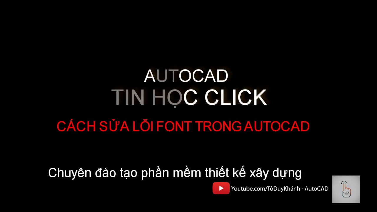 S a l i font trong autocad n gi n youtube