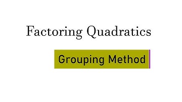 Animated Quadratic Factoring