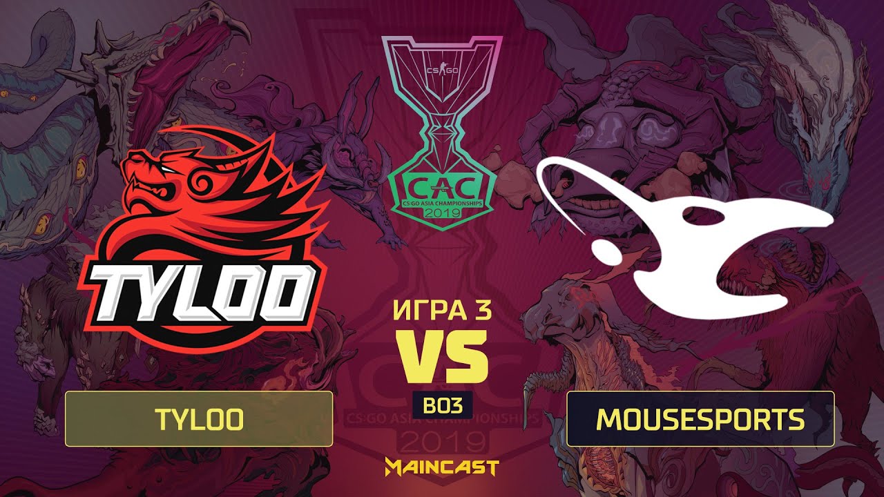 TYLOO vs mousesports [Map 3, Dust 2] (Best of 3) | Asia Championships 2019