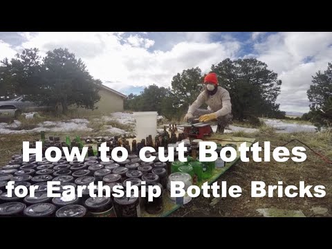 How to cut bottles for "Bottle Brick Wall"