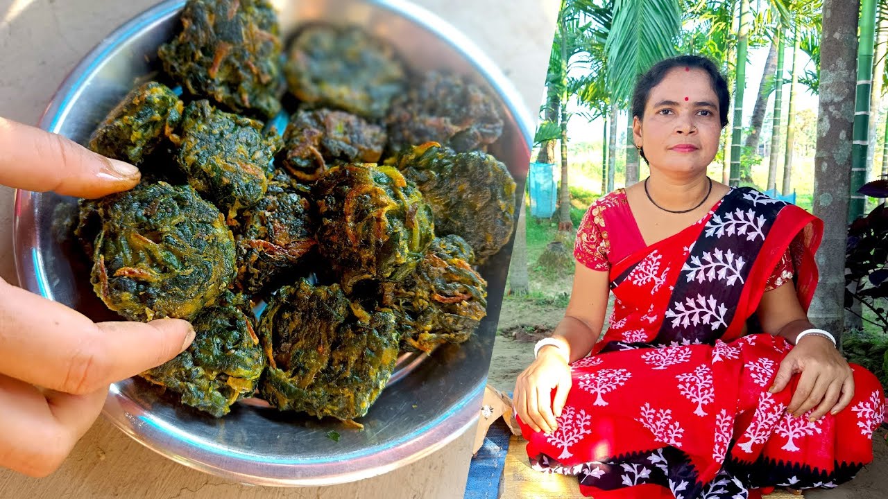 Shaker Ranna পুঁই শাকের পাতা দিয়ে মচমচে বড়া এভাবে বানিয়ে খেতে পারেন | Pui Shaker ...