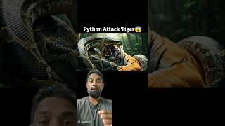 Giant Python Snake Swallows Huge Tiger | Unbelievable Video #snakeattak Viral Animal Attack #shorts