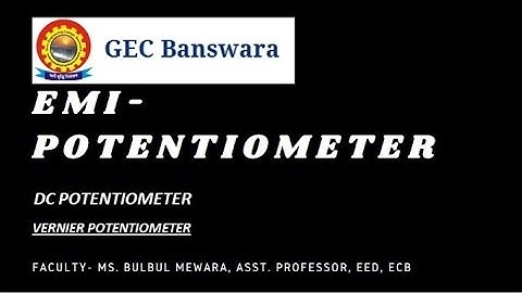 Vernier DC Potentiometer By Bulbul Mewara