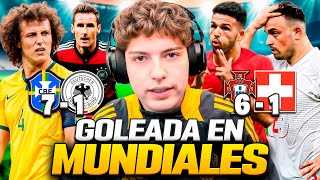 LA MAYOR GOLEADA DE CADA FASE EN EL MUNDIAL: GRUPOS, OCTAVOS, CUARTOS, SEMI y FINAL (1930-2022)