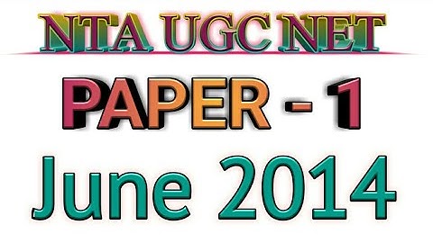 NTA UGC NET | Paper 1| Previous Paper Series June 2014