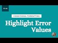 Highlight Error Values using Conditional Formatting | Basic VBA in Hindi