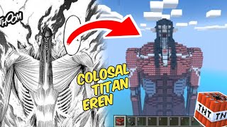 Experiment [tnt] colosal titan eren || Attack on Titan Minecraft