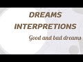 Dreams Interpretations For Good And Bad Dreams Dreams Interpretations For Good And Bad Dreams